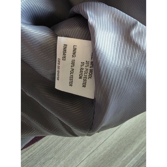 Calvin Klein Womens Wool Blend Double-Breasted Coat Purple Size XL - Picture 5 of 9